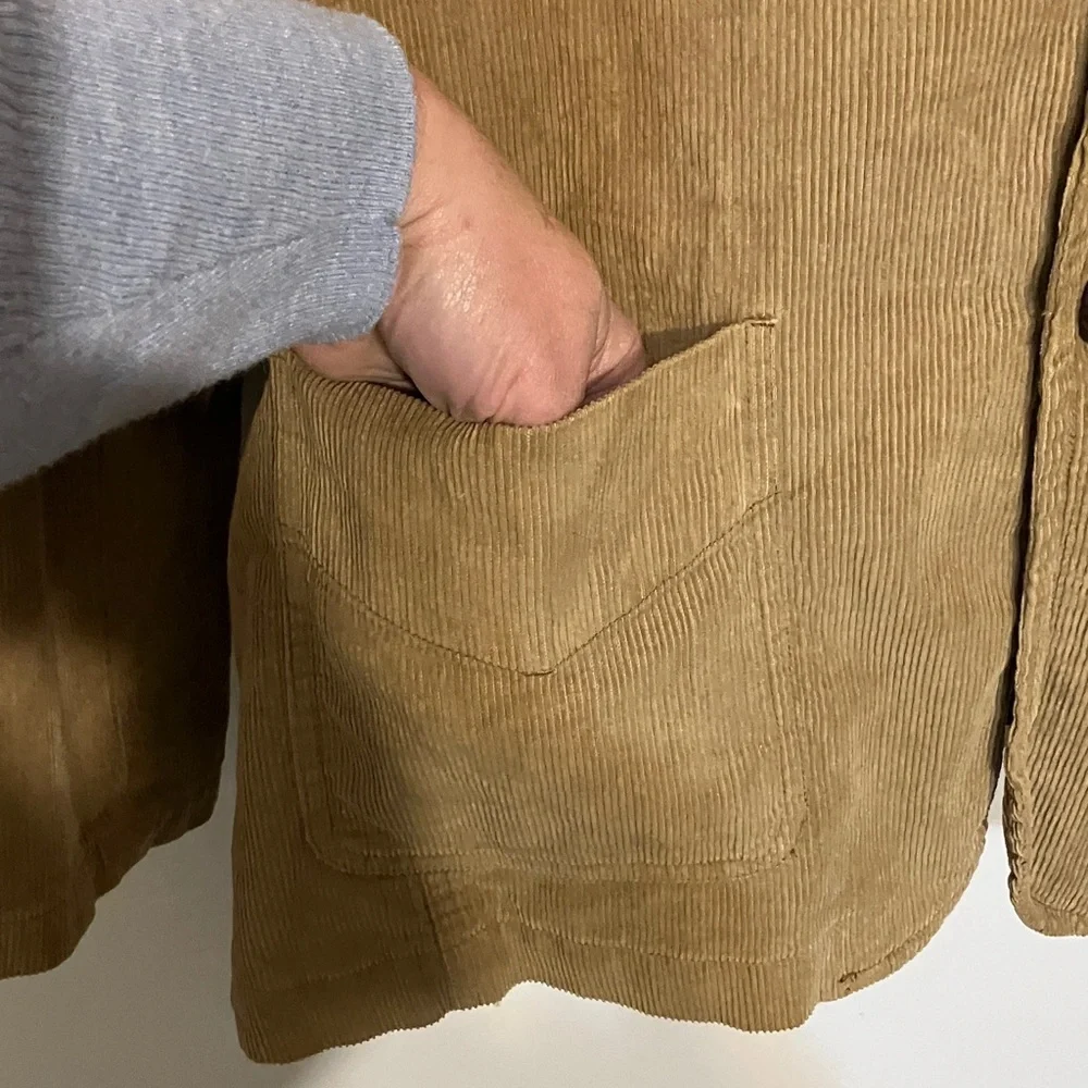 Plugg men’s corduroy blazer with elbow patches XL fully lined with retro fabric